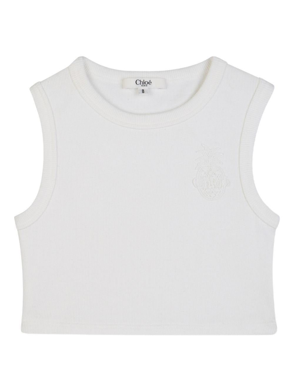 T-shirt bianca per bambina C20852 117 Chloe 