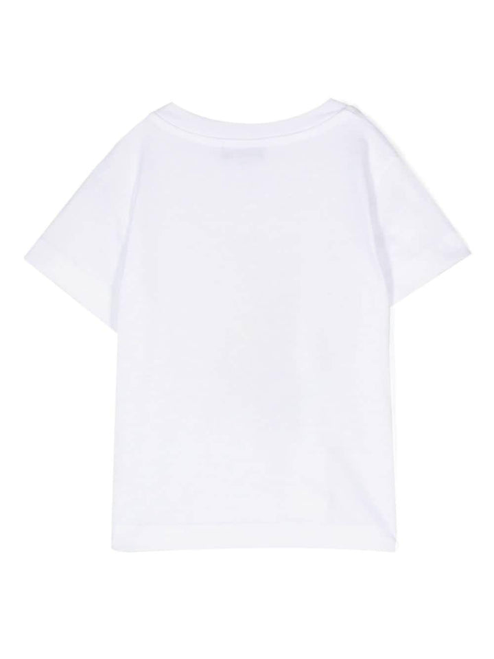 T-shirt bianca per bambino con stampa P24TS446MF001 010 Il Gufo 