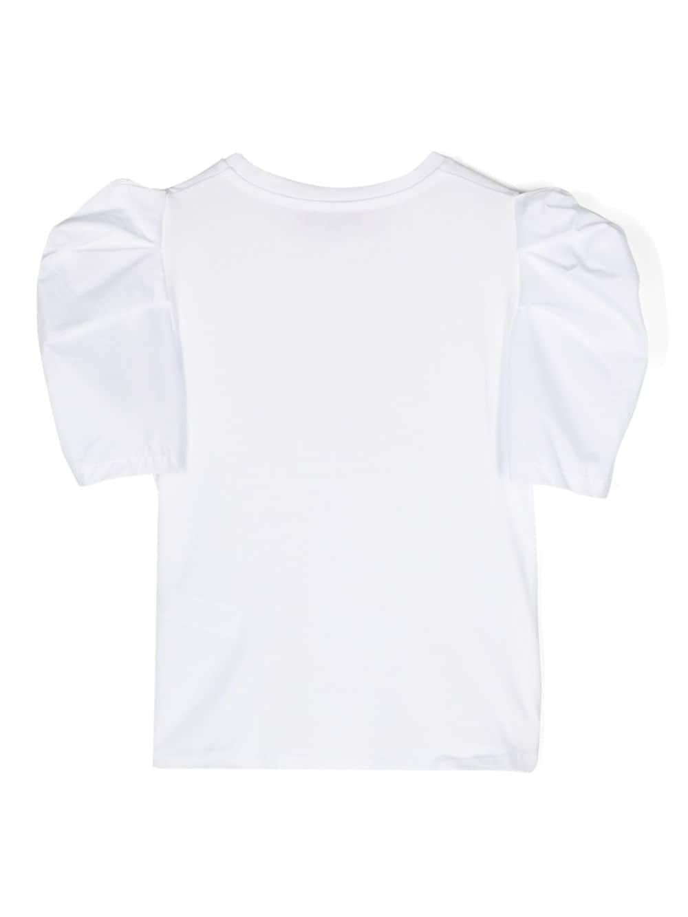 White t-shirt for girls with logo