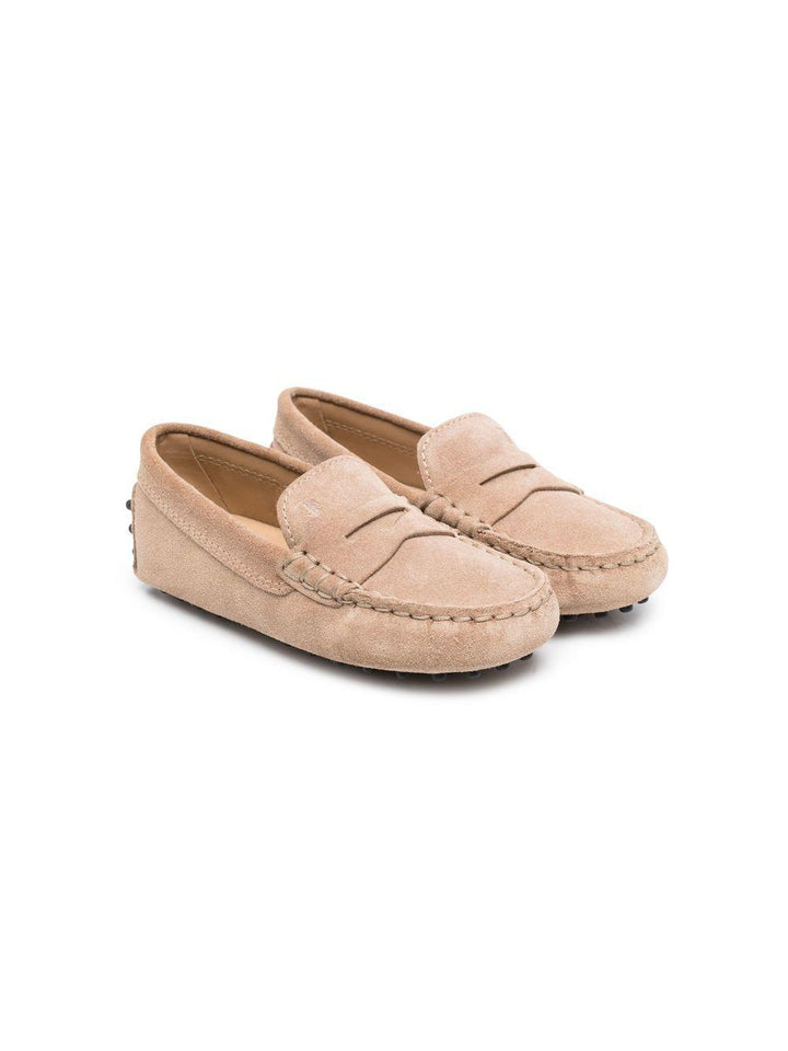 Tobacco brown moccasin for children