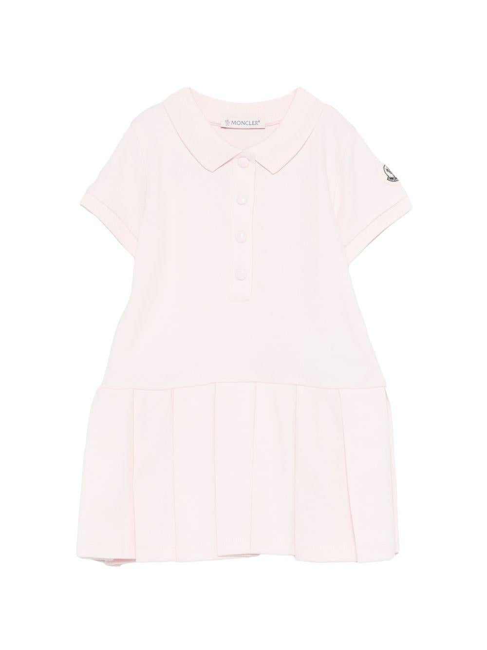 Abito rosa chiaro per neonata 9518I000088496F 505 Moncler Kids 