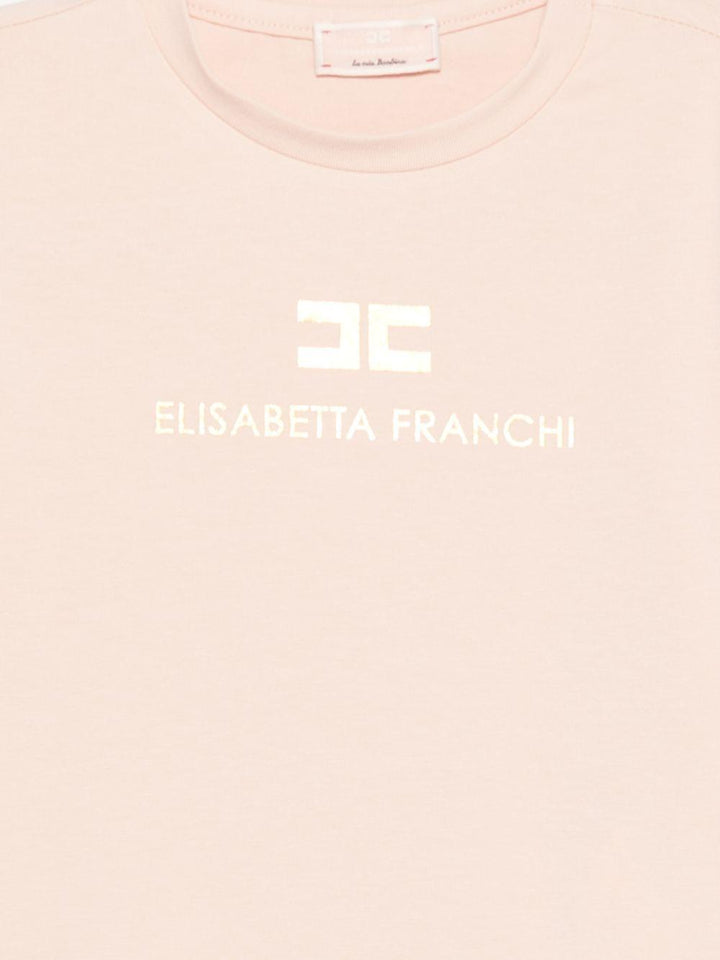 T-shirt rosa baby per bambina EGTS1080JE006 C125 Elisabetta Franchi Kids 