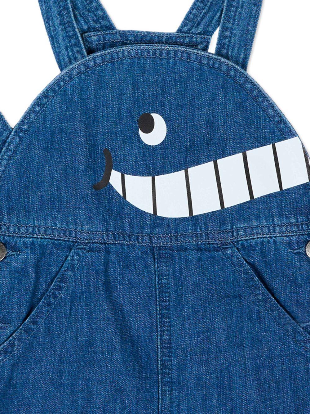 Salopette in jeans blu per neonato TYA522Z0522 606 Stella McCartney Kids 