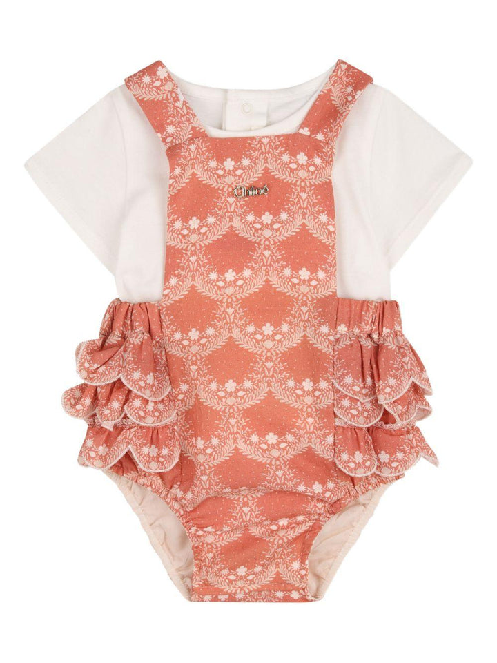 Completo rosa/bianco per neonata C20934 45U Chloe 