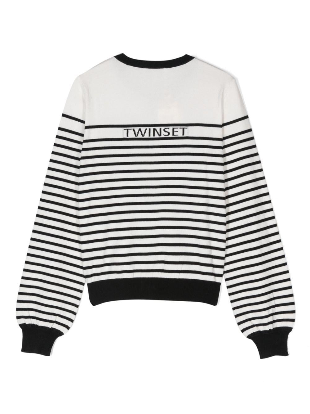 Cardigan bianco/nero per bambina