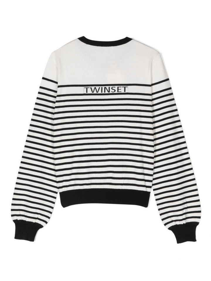 Cardigan bianco/nero per bambina