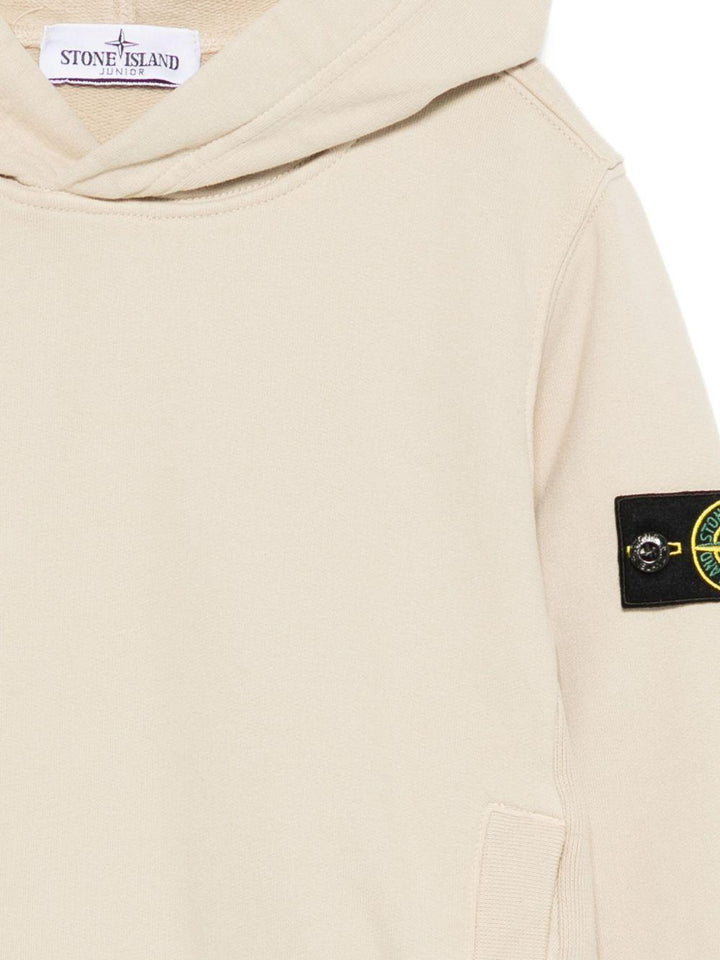 Felpa beige per bambino 66100004S0A20 V0099 Stone Island Kids 