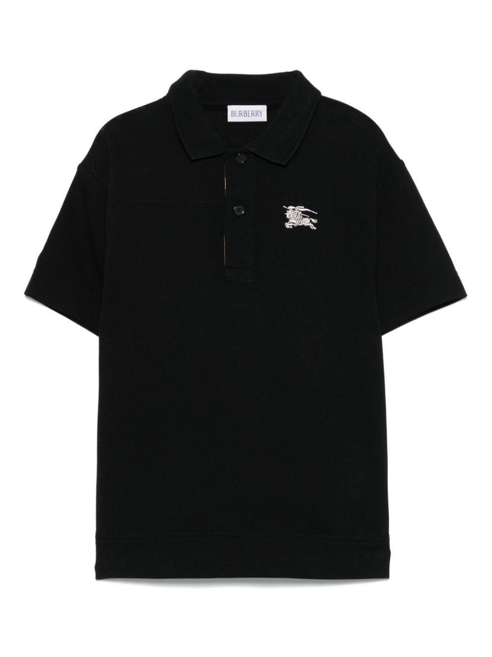 Polo nera per bambino 8105066 A1189 Burberry Kids 