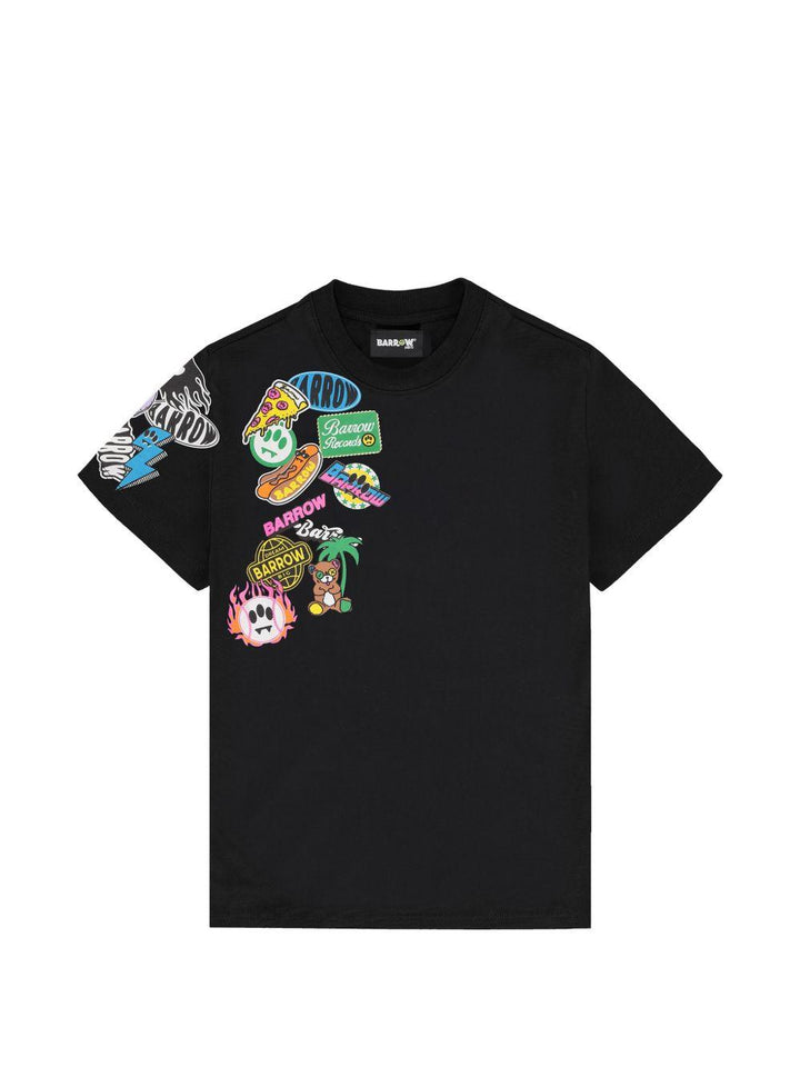 T-shirt nera per bambino S6BKJUTH073 110 Barrow Kids 