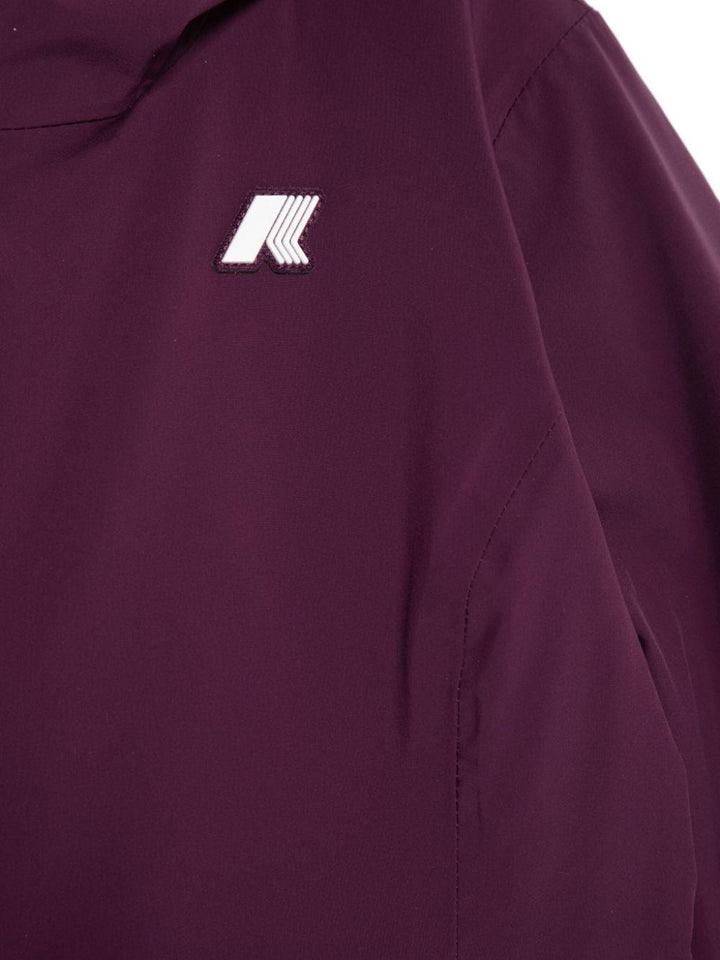 Dark purple/purple lilac jacket for girls with logo