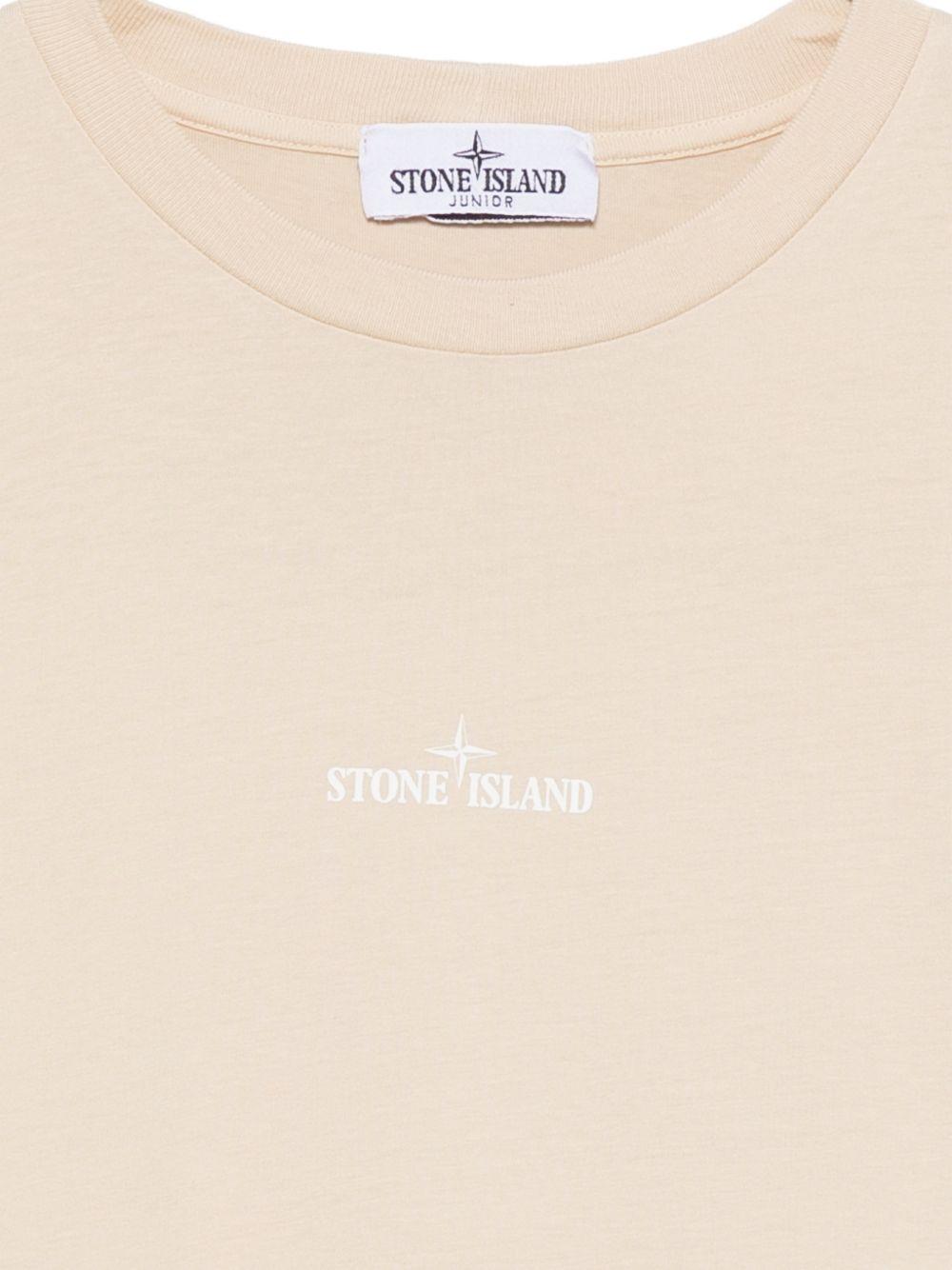 T-shirt beige per bambino 62100009S0377 V0090 Stone Island Kids 