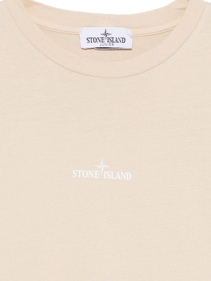T-shirt beige per bambino 62100009S0377 V0090 Stone Island Kids 