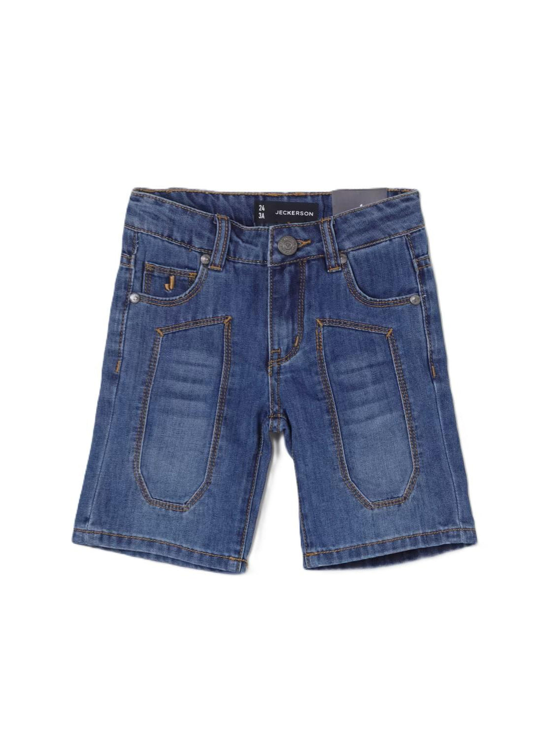 Bermuda di jeans blu per bambino 504PJMBS25 RE068 Jeckerson Kids 