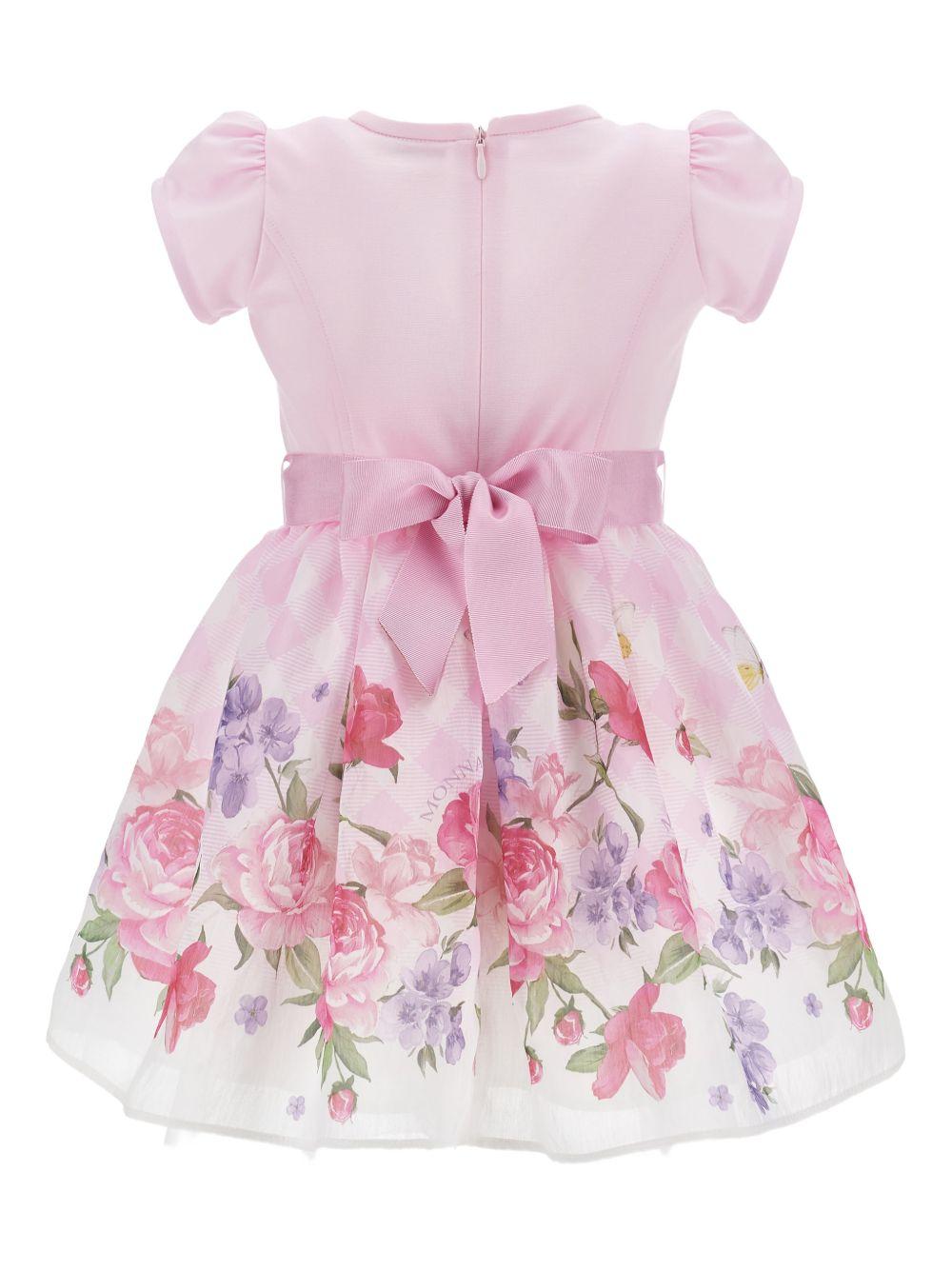Abito rosa/multicolor per bambina 11G9097622 0090 Monnalisa Kids 