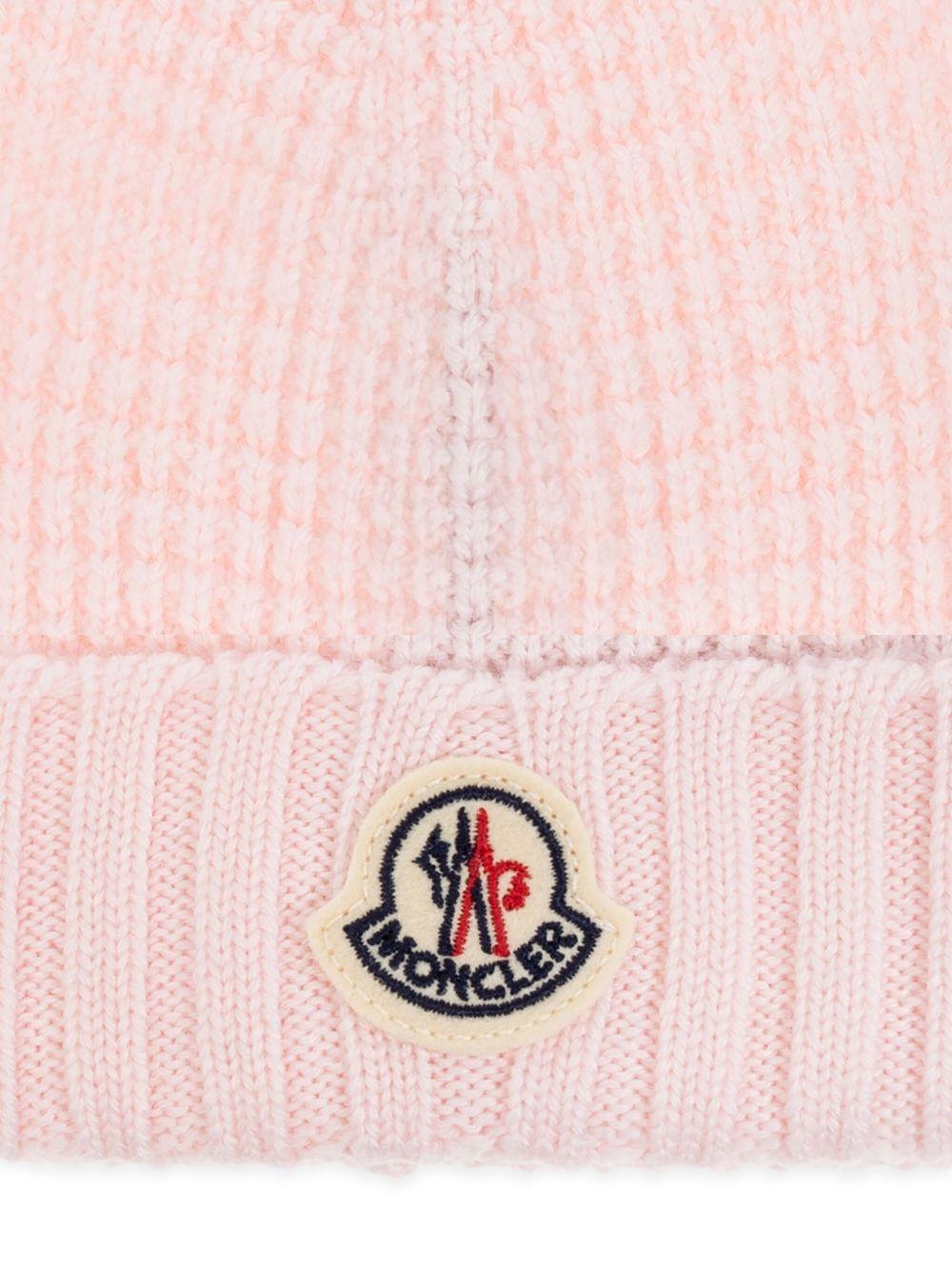 Cappello rosa chiaro per neonata 9513B00005M1131 506 Moncler Kids 