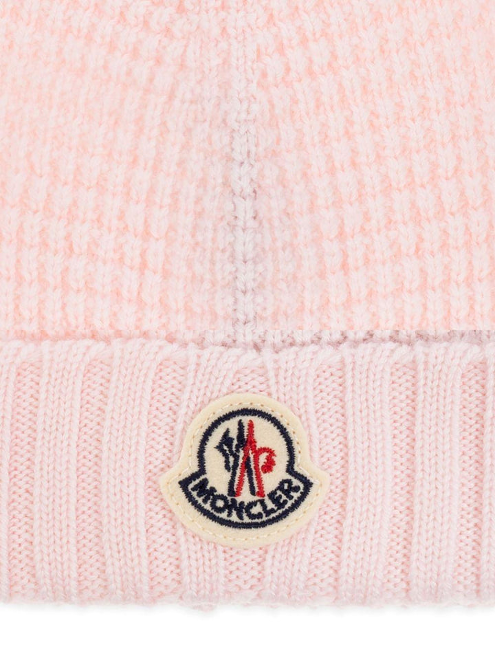 Cappello rosa chiaro per neonata 9513B00005M1131 506 Moncler Kids 