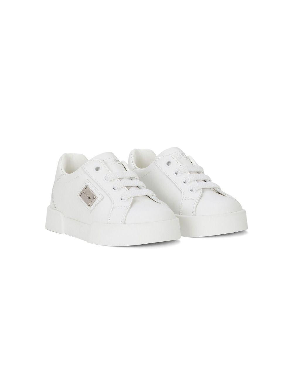 Sneakers bianche per neonato DN0198A3444 80001 Dolce & Gabbana Kids 