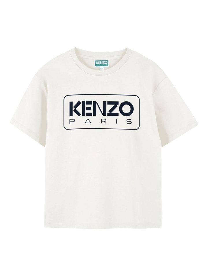 T-shirt bianco per bambino K61494 117 Kenzo Kids 