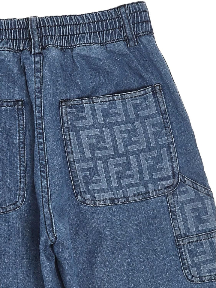 Bermuda blu per bambina JMF584AVWI F0QG0 Fendi Kids 