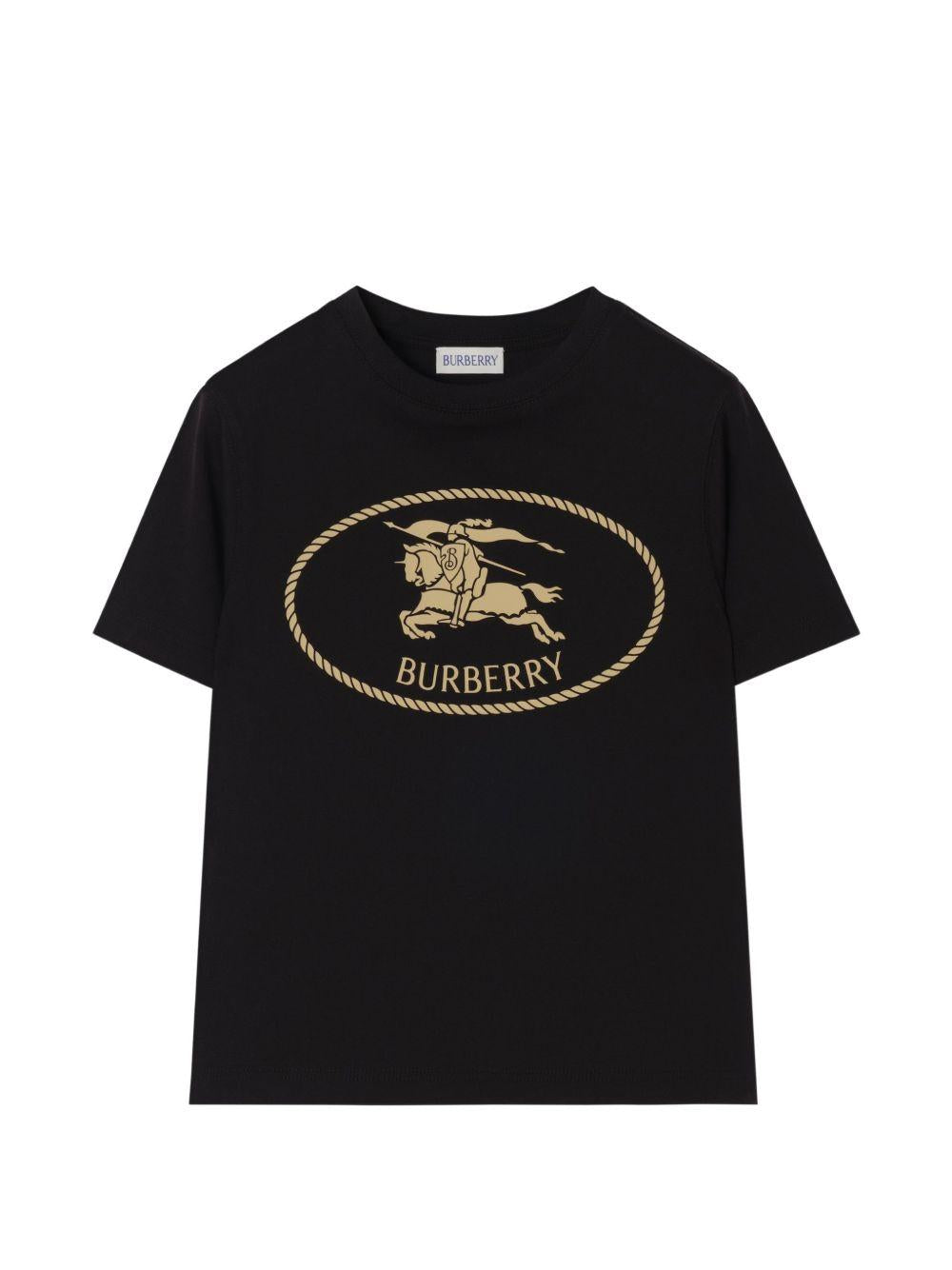 T-shirt nera per bambino 8125851 A1189 Burberry Kids 