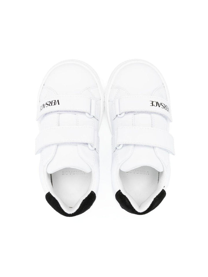 White sneakers for children with logo