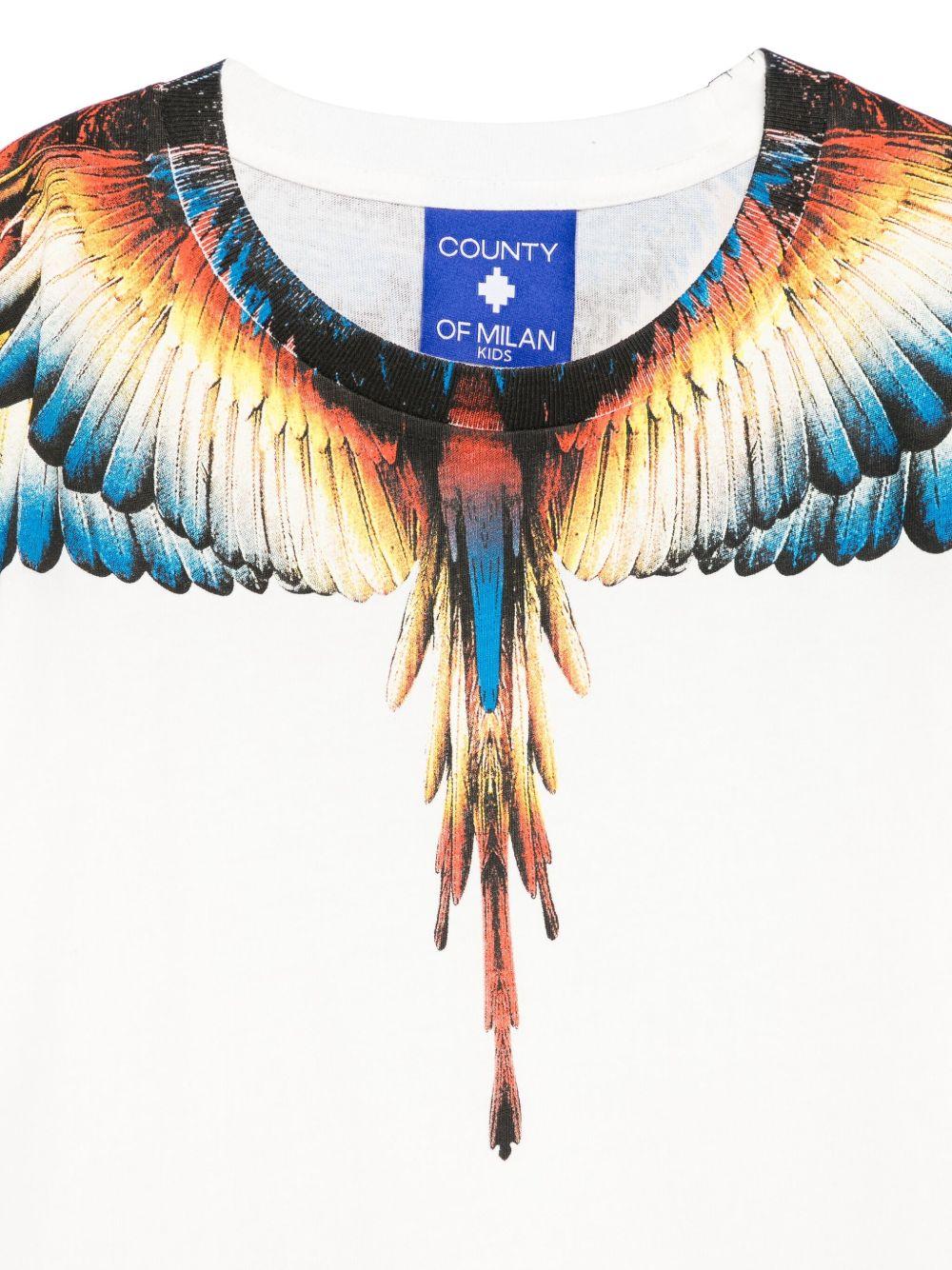 T-shirt bianca per bambino F5CMJBTH062 002 Marcelo Burlon Kids 