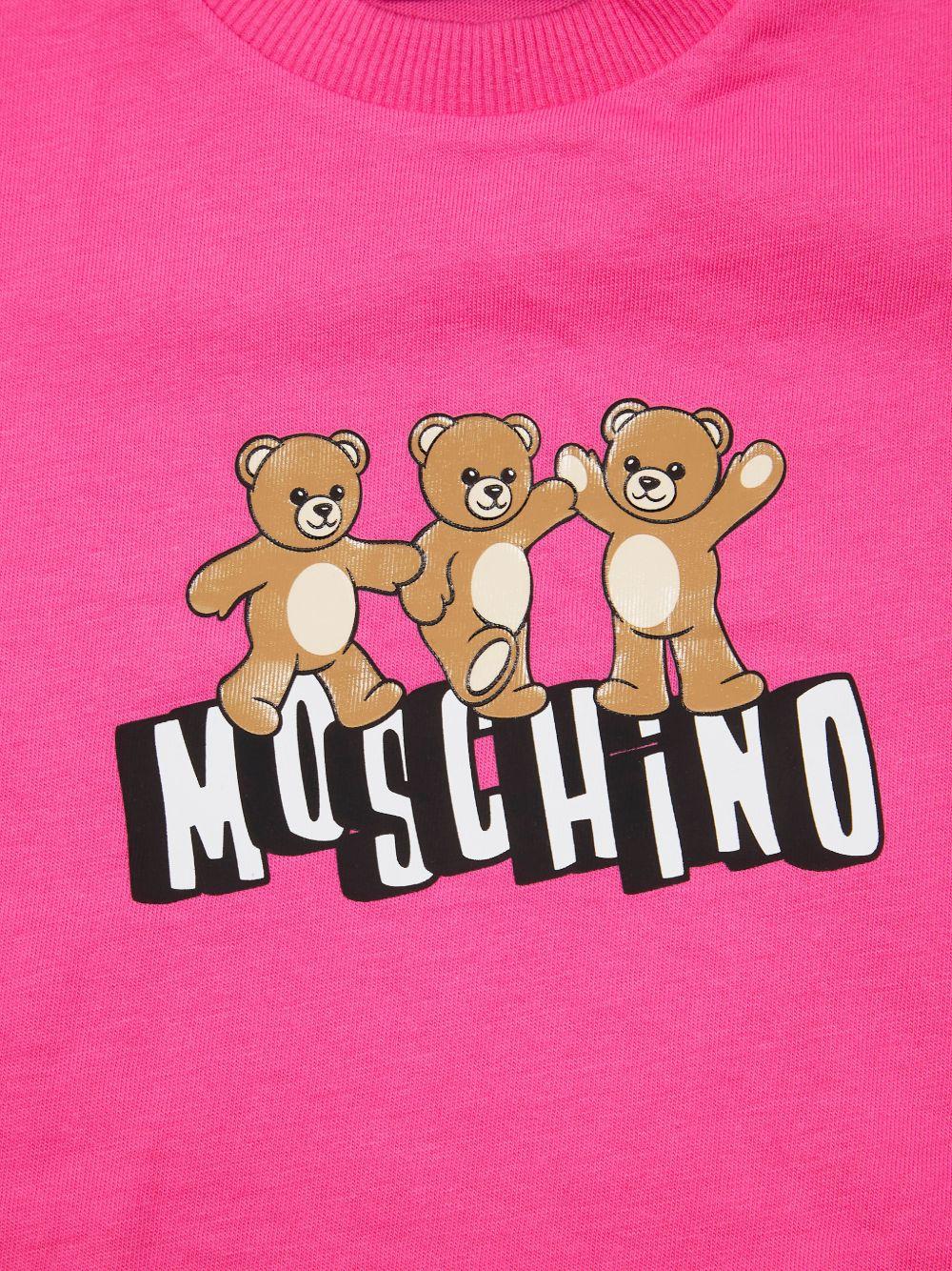 T-shirt rosa magenta per neonata MUM04KLAA17 50533 Moschino Kids 