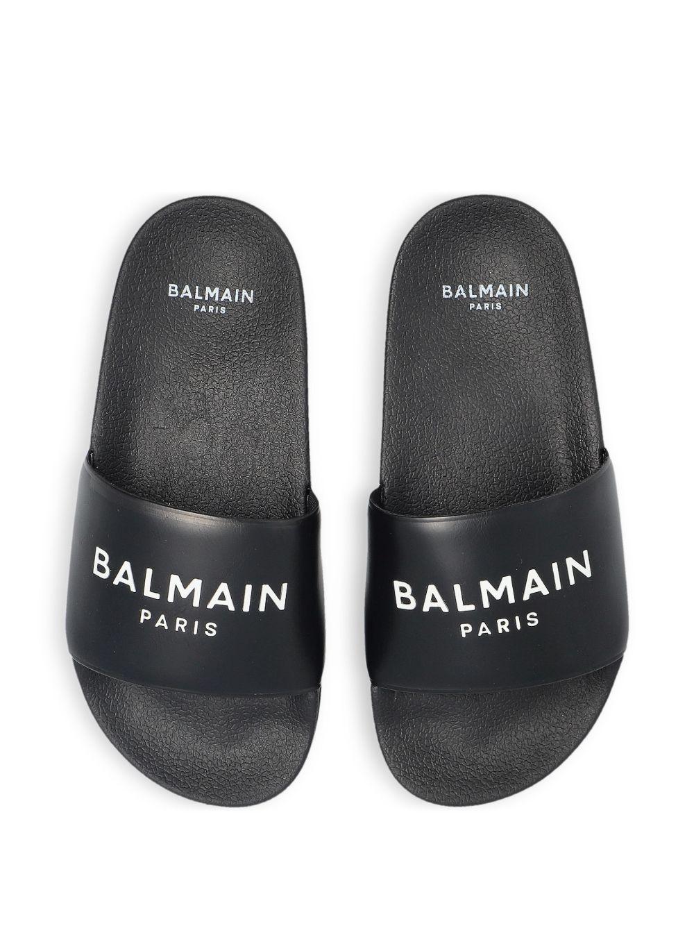 Ciabbatte nere per bambino BX0P76Z3341 930BC Balmain Kids 