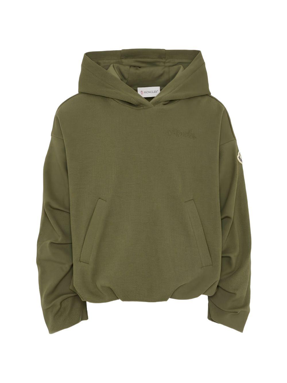 Felpa verde salvia per bambina 9548G0000689AHP 825 Moncler Kids 
