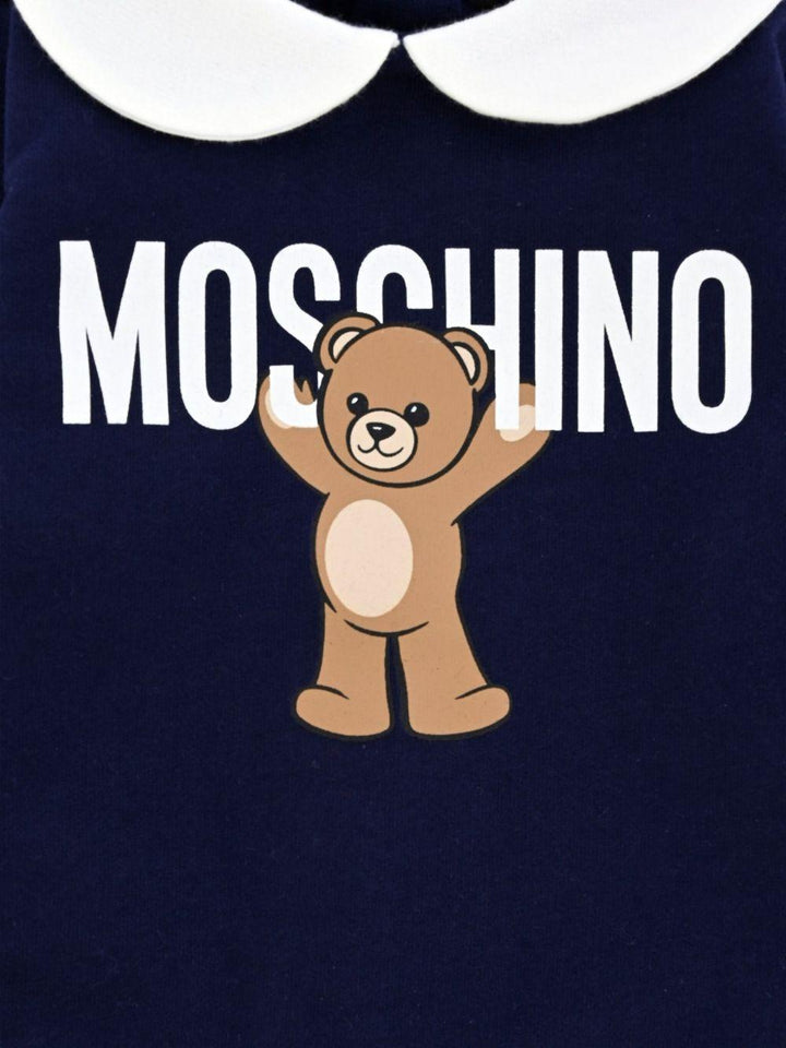 Tutina blu navy per neonato MXY037LCA40 40016 Moschino Kids 