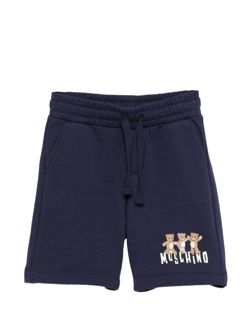 Bermuda blu navy per bambino HUQ02MLCA89 40016 Moschino Kids 