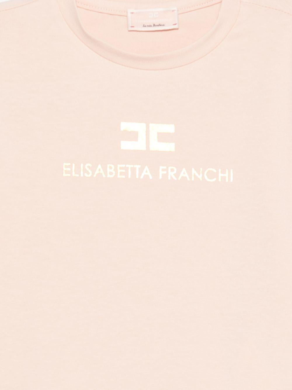 T-shirt rosa baby per bambina EGTS1080JE006 C125 Elisabetta Franchi Kids 
