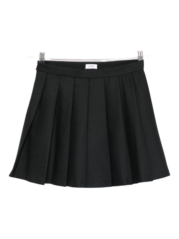 Gonna nera per bambina KFGO011CML025 N000 Pinko Kids 