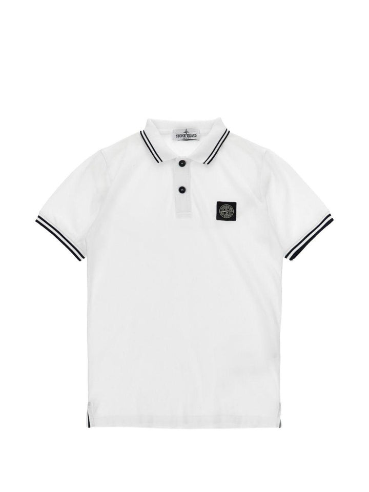 Polo bianco per bambino 62200001S0018 V1001 Stone Island Kids 