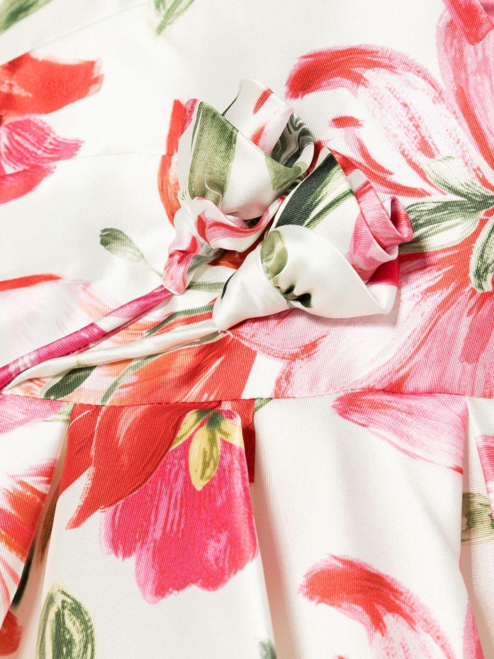 Abito beige chiaro con stampa per bambina