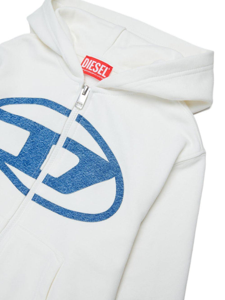 Felpa bianca per bambino J026220GEAD K141 Diesel Kids 