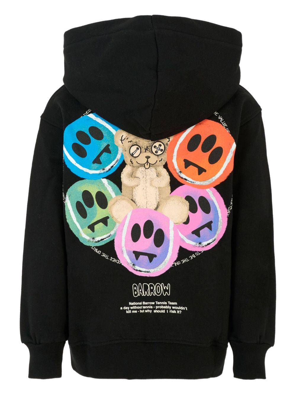 Felpa nera per bambino F5BKJUHS225 110 Barrow Kids 