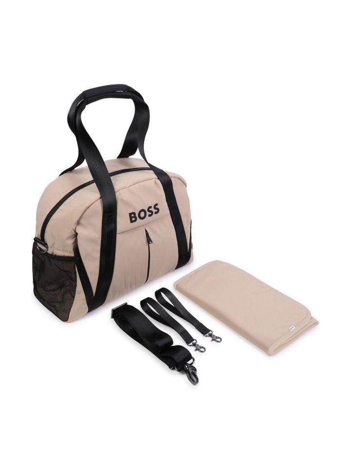 Borsa mamma beige con logo