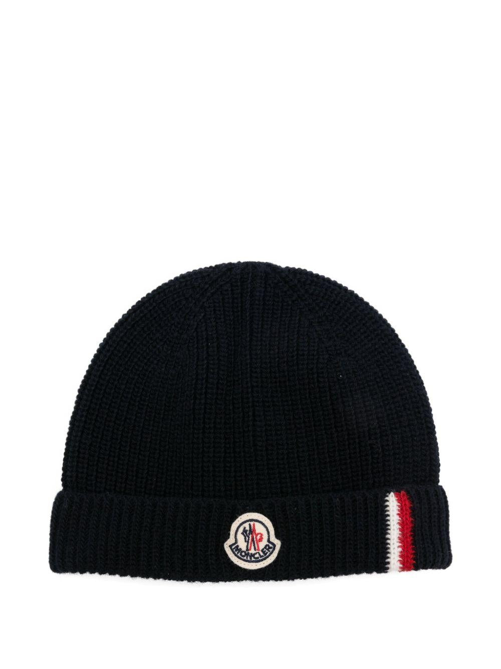 Cappello blu scuro per neonato 9513B00013M1241 742 Moncler Kids 