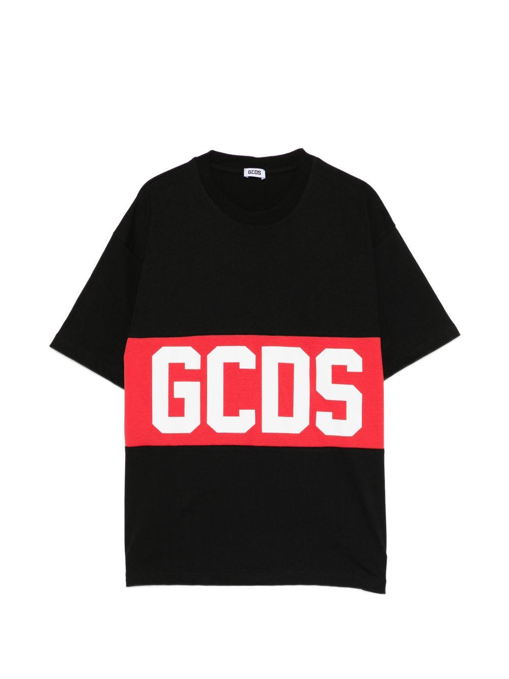 T-shirt nera per bambino Z0UJQC585J105 999R Gcds Kids 