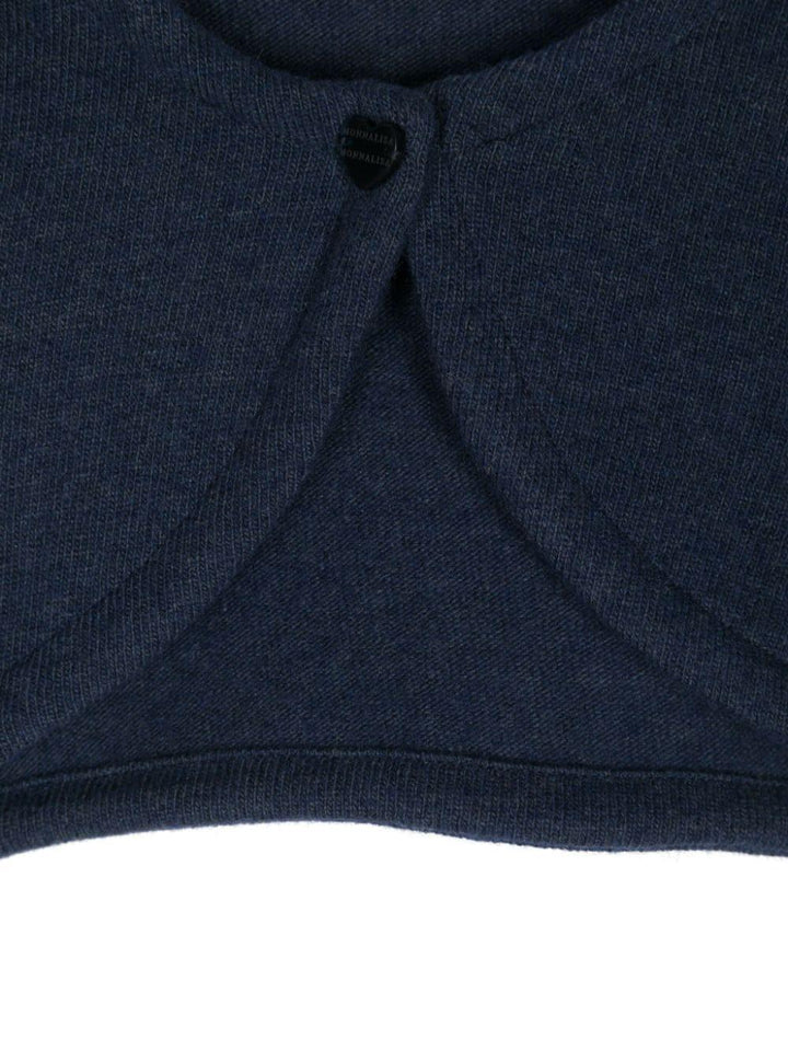 Cardigan per bambina in misto lana blu
