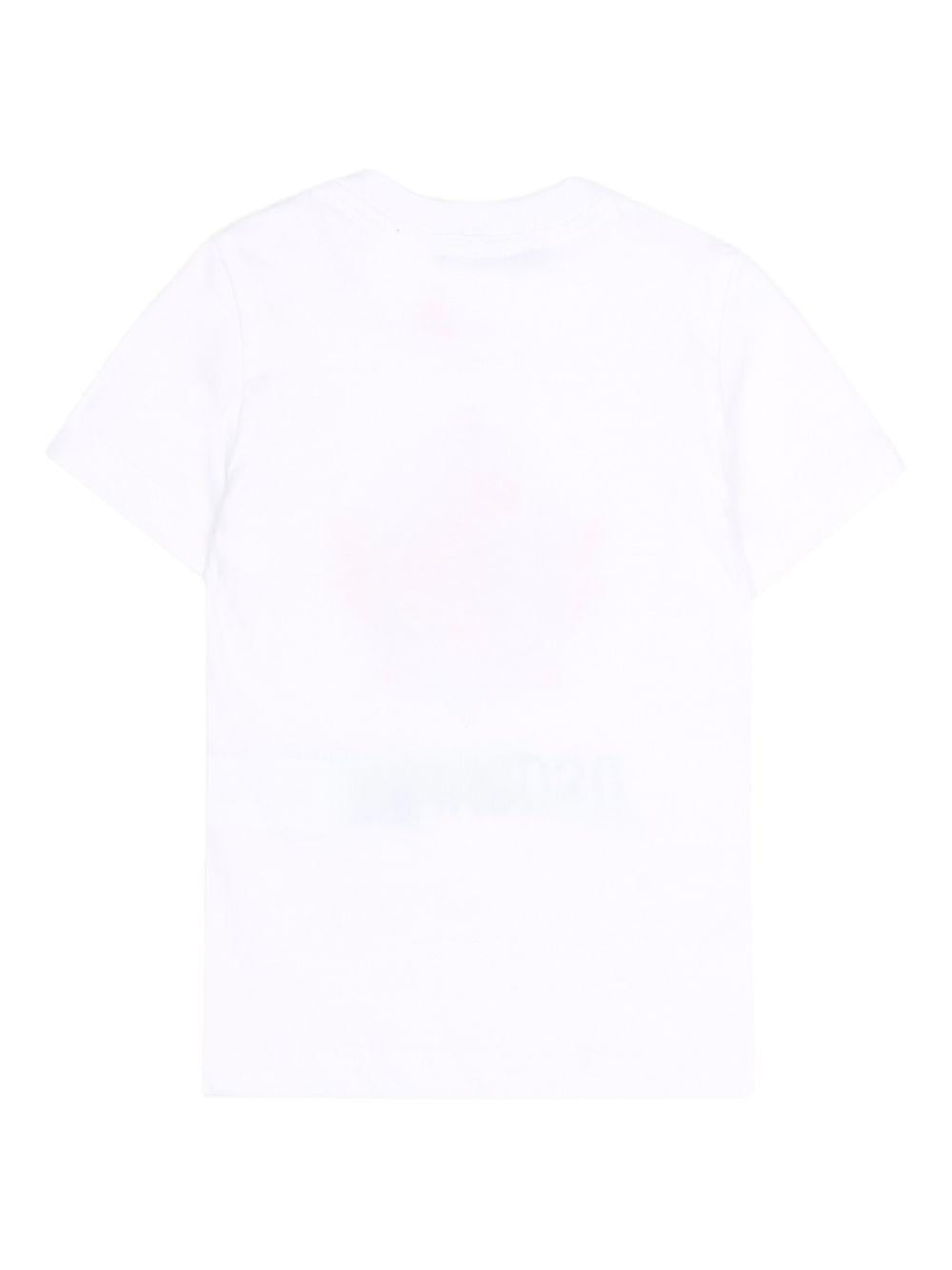 T-shirt bianca per neonato DQ3278D00XM DQ100 Dsquared2 Kids 