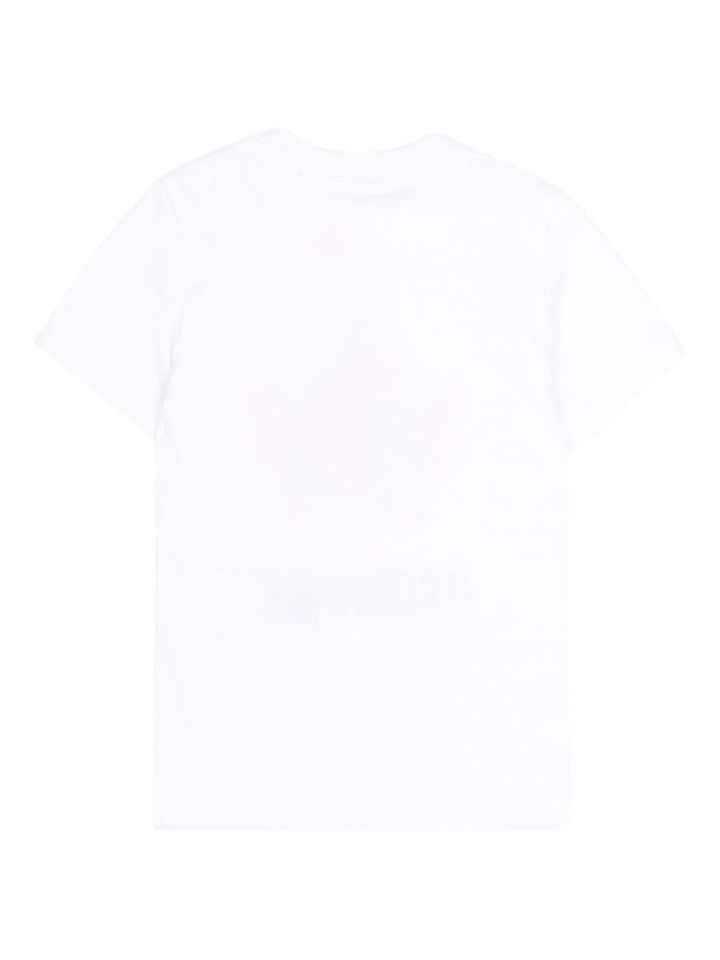 T-shirt bianca per neonato DQ3278D00XM DQ100 Dsquared2 Kids 