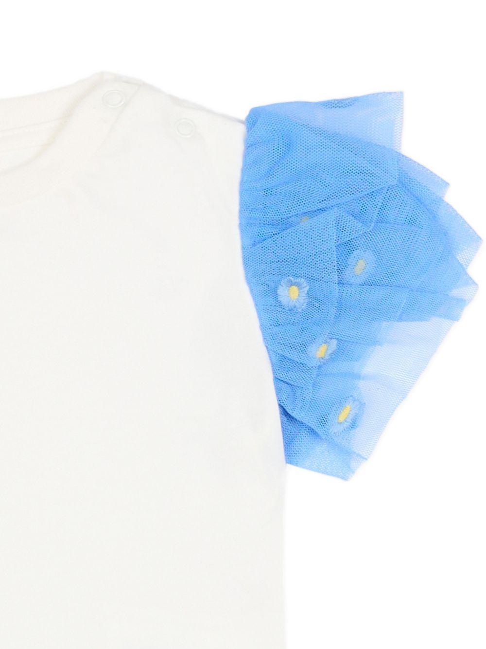 T-shirt bianca per neonata TY8041Z0434 101 Stella McCartney Kids 
