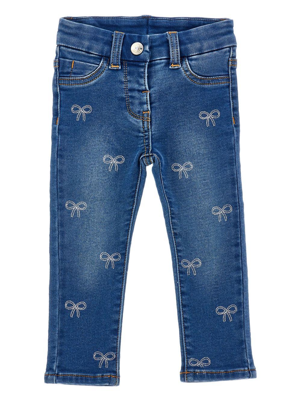 Jeans blu per neonata