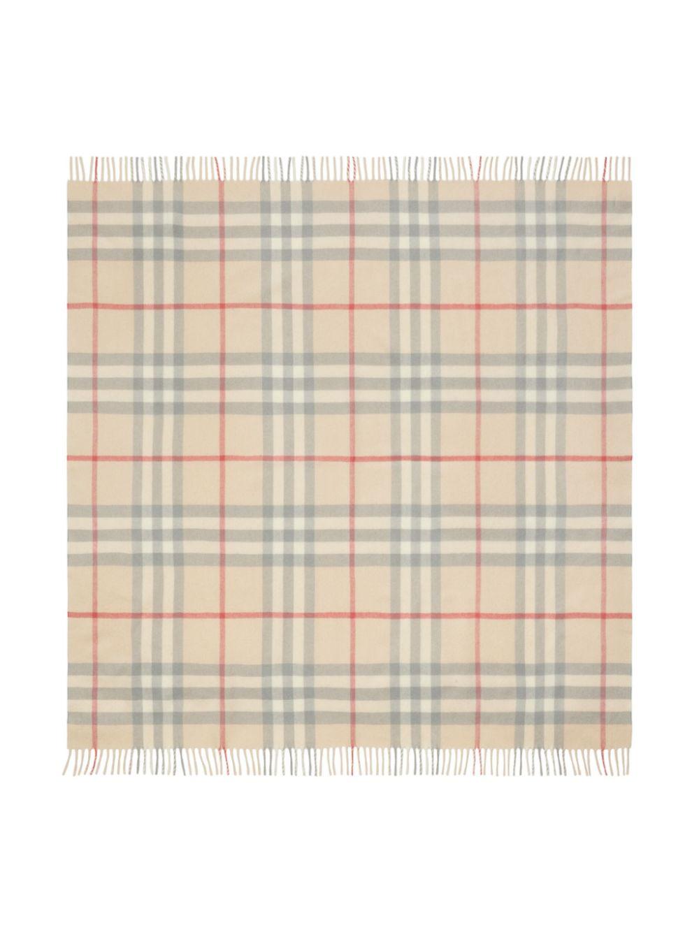 Coperta beige motivo quadri per neonato 8089654 A2205 Burberry Kids 