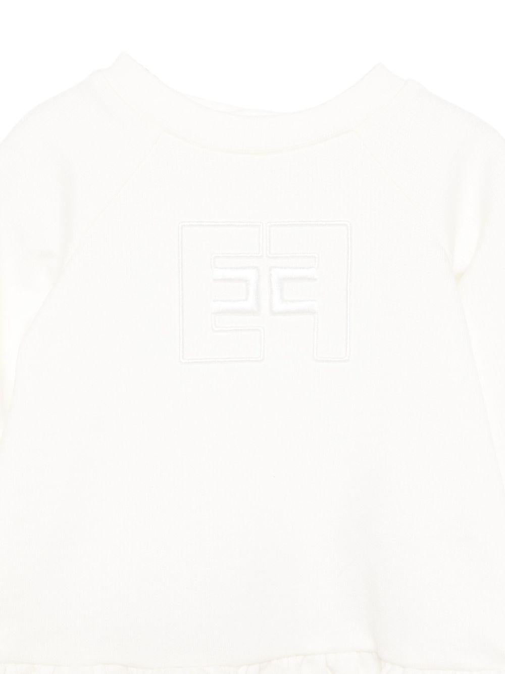 Abito bianco per neonata ENAB0650FF002 0004 Elisabetta Franchi Kids 