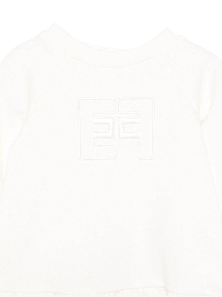 Abito bianco per neonata ENAB0650FF002 0004 Elisabetta Franchi Kids 
