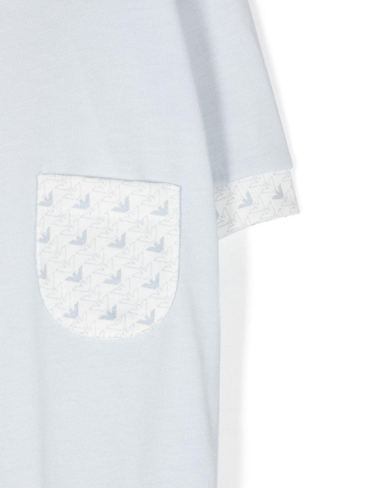 Tutina azzurra/bianca per neonato