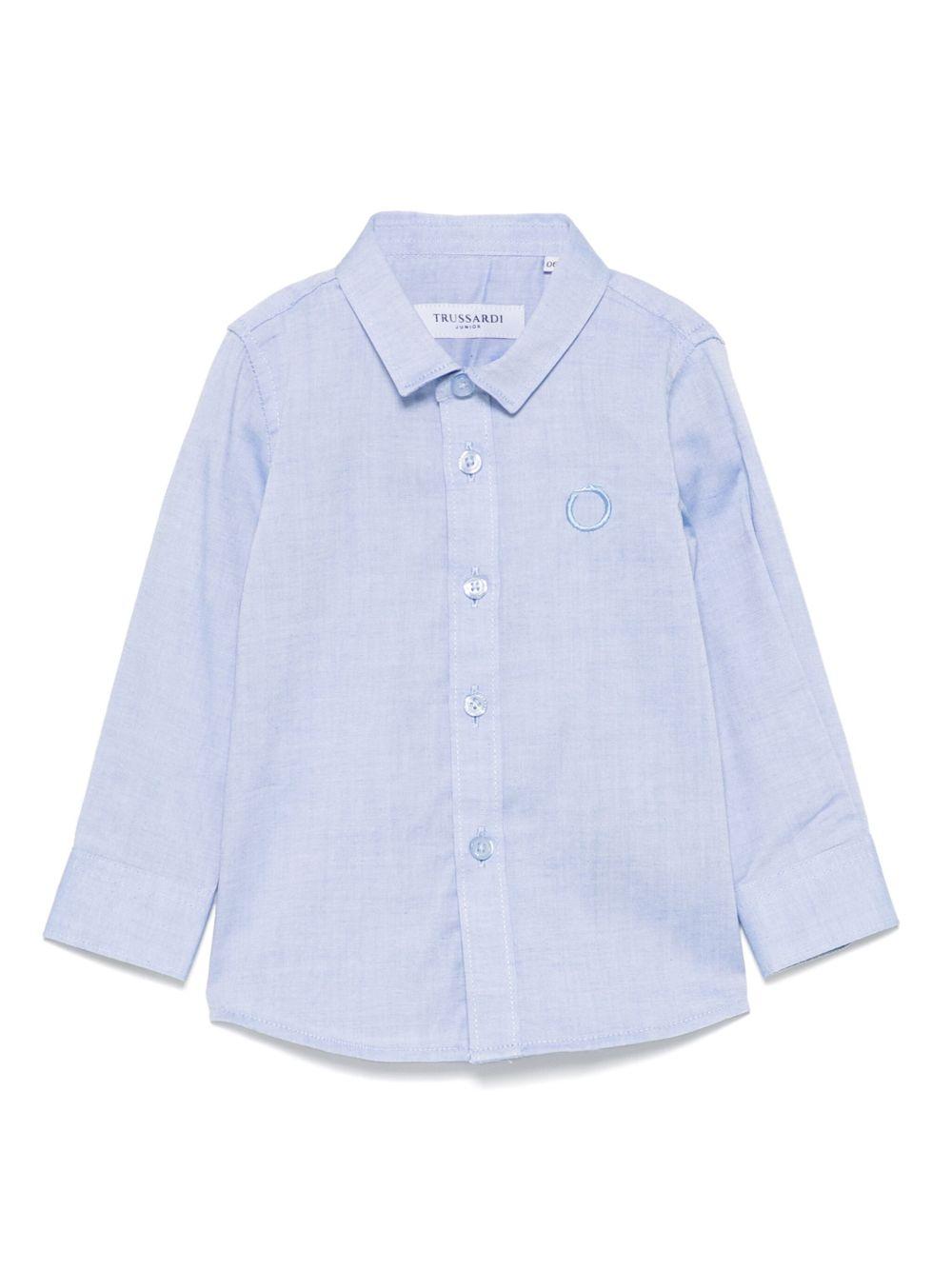 Camicia blu fiordaliso per neonato